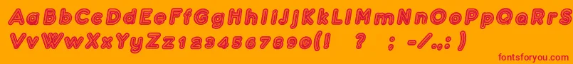 ConfarreatioItalic Font – Red Fonts on Orange Background