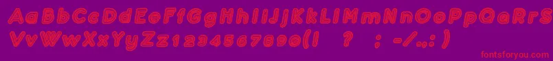 ConfarreatioItalic Font – Red Fonts on Purple Background