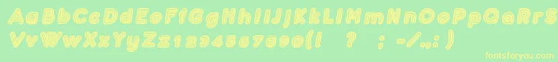 ConfarreatioItalic Font – Yellow Fonts on Green Background