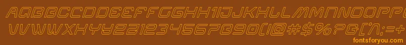 Miraclemercuryoutital Font – Orange Fonts on Brown Background