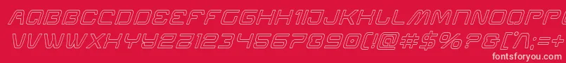 Miraclemercuryoutital Font – Pink Fonts on Red Background