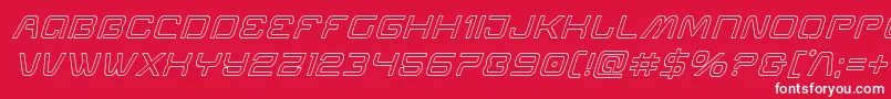 Miraclemercuryoutital Font – White Fonts on Red Background