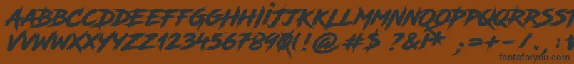 RoadRage Font – Black Fonts on Brown Background