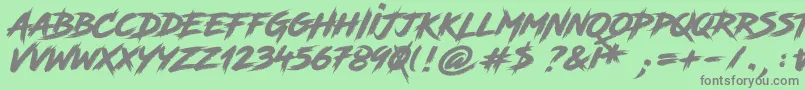 RoadRage Font – Gray Fonts on Green Background