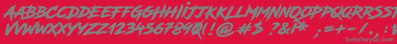RoadRage Font – Gray Fonts on Red Background
