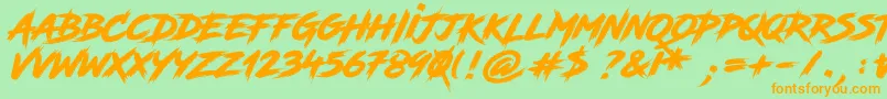 RoadRage Font – Orange Fonts on Green Background