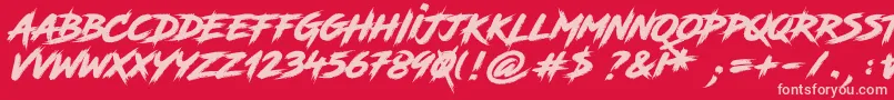 RoadRage Font – Pink Fonts on Red Background