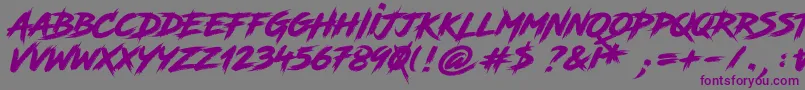 RoadRage-fontti – violetit fontit harmaalla taustalla