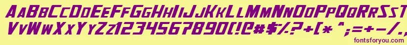 GenerationTwoNormal Font – Purple Fonts on Yellow Background