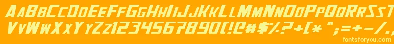 GenerationTwoNormal Font – Yellow Fonts on Orange Background