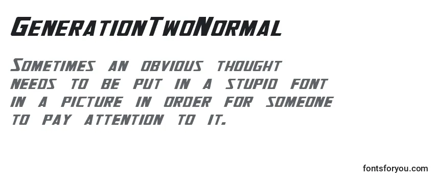 GenerationTwoNormal Font