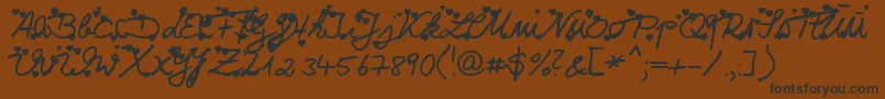 Iloveyou Font – Black Fonts on Brown Background