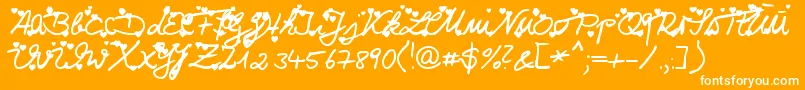 Iloveyou Font – White Fonts on Orange Background