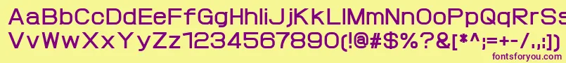 ProtofetBold-fontti – violetit fontit keltaisella taustalla