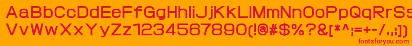 ProtofetBold Font – Red Fonts on Orange Background