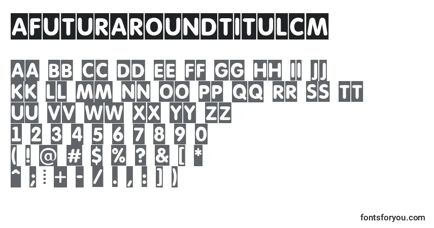 A fonte AFuturaroundtitulcm – alfabeto, números, caracteres especiais
