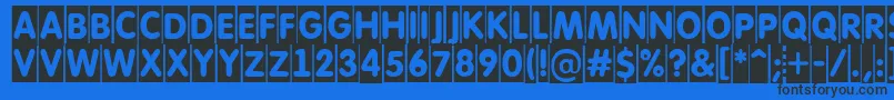 AFuturaroundtitulcm Font – Black Fonts on Blue Background