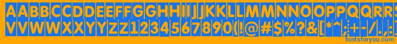 AFuturaroundtitulcm Font – Blue Fonts on Orange Background