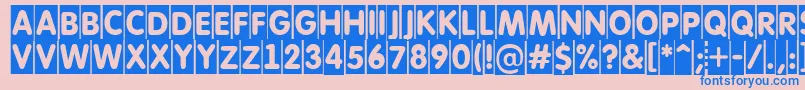 AFuturaroundtitulcm Font – Blue Fonts on Pink Background