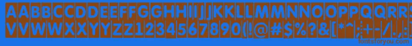 AFuturaroundtitulcm Font – Brown Fonts on Blue Background
