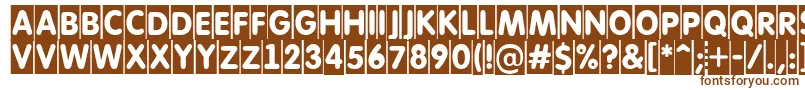 Шрифт AFuturaroundtitulcm – коричневые шрифты на белом фоне
