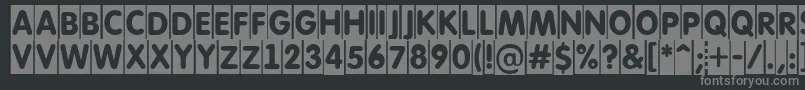 Шрифт AFuturaroundtitulcm – серые шрифты на чёрном фоне