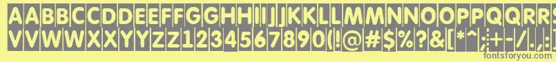 AFuturaroundtitulcm Font – Gray Fonts on Yellow Background