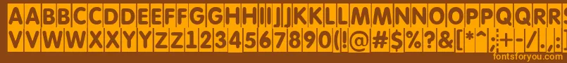 AFuturaroundtitulcm Font – Orange Fonts on Brown Background
