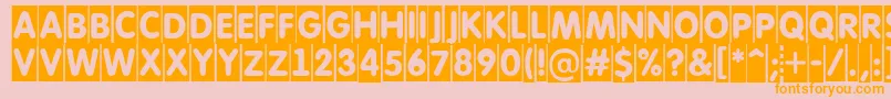 AFuturaroundtitulcm Font – Orange Fonts on Pink Background