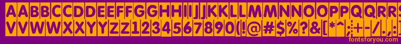 AFuturaroundtitulcm Font – Orange Fonts on Purple Background