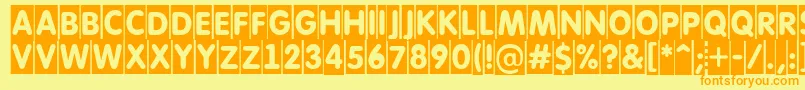 AFuturaroundtitulcm Font – Orange Fonts on Yellow Background