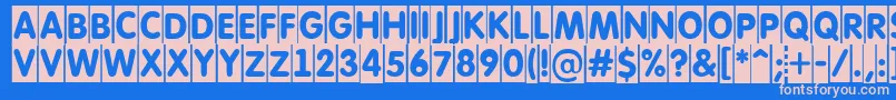 AFuturaroundtitulcm Font – Pink Fonts on Blue Background
