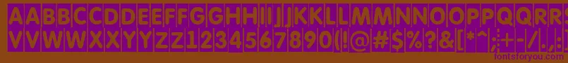 AFuturaroundtitulcm Font – Purple Fonts on Brown Background