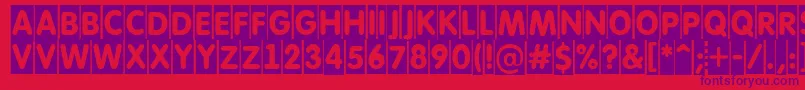 Шрифт AFuturaroundtitulcm – фиолетовые шрифты на красном фоне