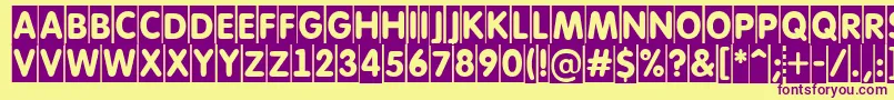 AFuturaroundtitulcm Font – Purple Fonts on Yellow Background