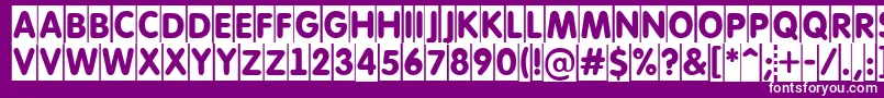 フォントAFuturaroundtitulcm – 紫の背景に白い文字