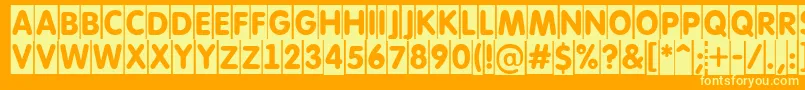 AFuturaroundtitulcm Font – Yellow Fonts on Orange Background