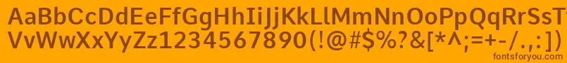 CommeSemibold Font – Brown Fonts on Orange Background
