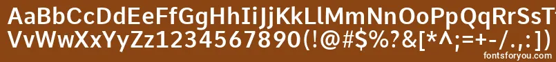 Шрифт CommeSemibold – белые шрифты на коричневом фоне