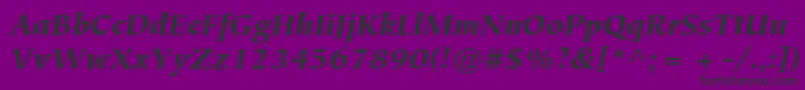 TiepolostdBlackitalic-Schriftart – Schwarze Schriften auf violettem Hintergrund
