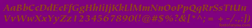 TiepolostdBlackitalic Font – Brown Fonts on Purple Background