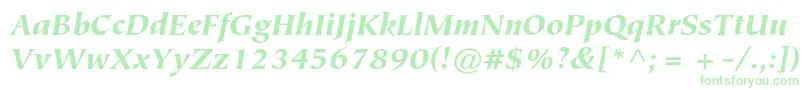 フォントTiepolostdBlackitalic – 緑のフォント