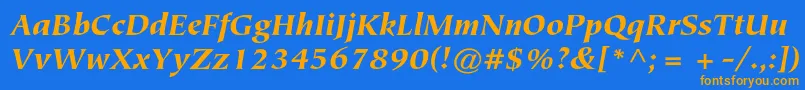 fuente TiepolostdBlackitalic – Fuentes Naranjas Sobre Fondo Azul