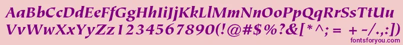 TiepolostdBlackitalic Font – Purple Fonts on Pink Background