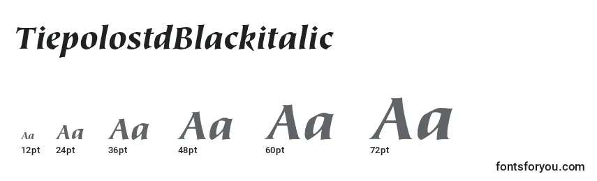 Размеры шрифта TiepolostdBlackitalic