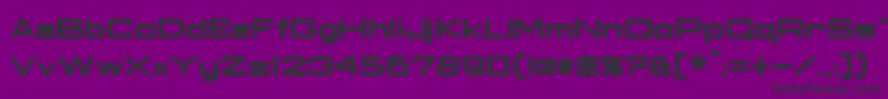 フォントClassicRobotBold – 紫の背景に黒い文字