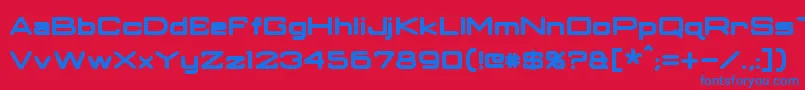 ClassicRobotBold Font – Blue Fonts on Red Background