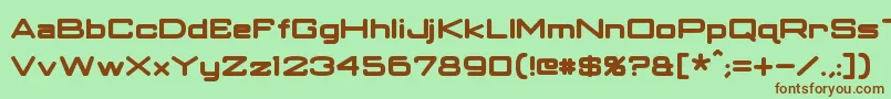 ClassicRobotBold Font – Brown Fonts on Green Background