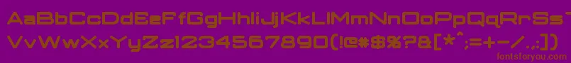 フォントClassicRobotBold – 紫色の背景に茶色のフォント