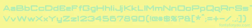 ClassicRobotBold Font – Green Fonts on Yellow Background